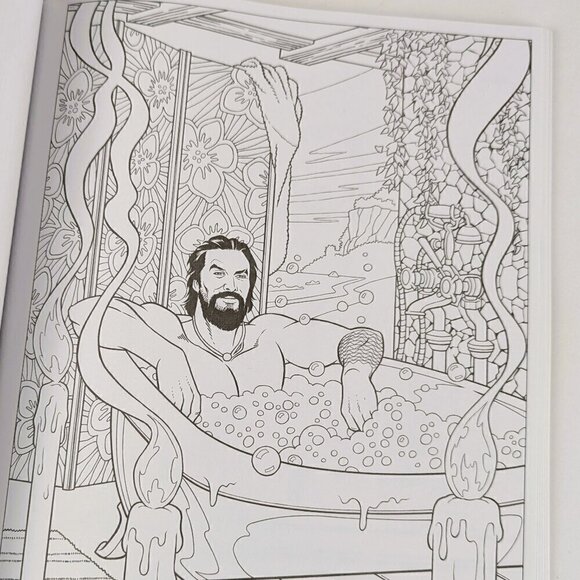 NEW Crush and Color Jason Momoa Coloring Book - Picture 4 of 4
